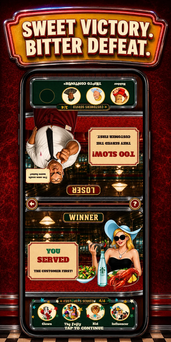 Snapper Diner's final result celebrates the winner and reveals the loser